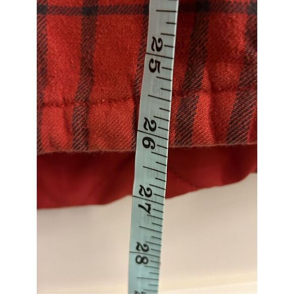 Quicksilver men's Dufflink flannel quilted overshirt S red plaid - Picture 7 of 13